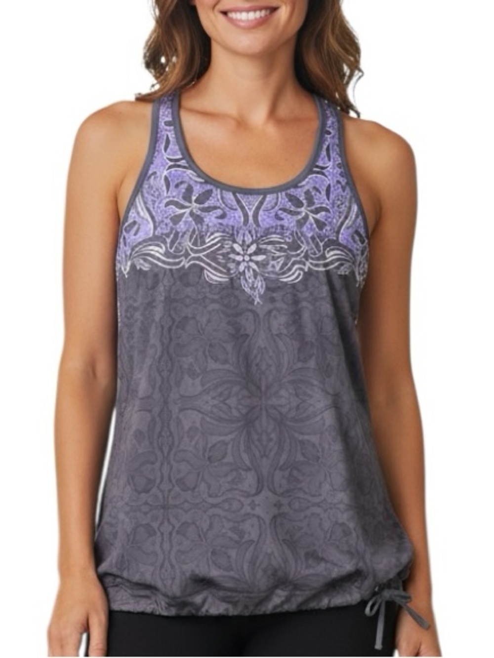 ATHLETA: Purple Racerback Workout Tank Top- Size Small